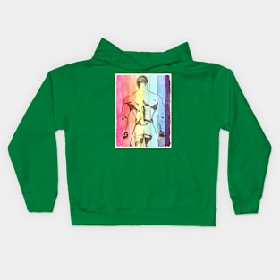 Rainbow Muscle Kids Hoodie